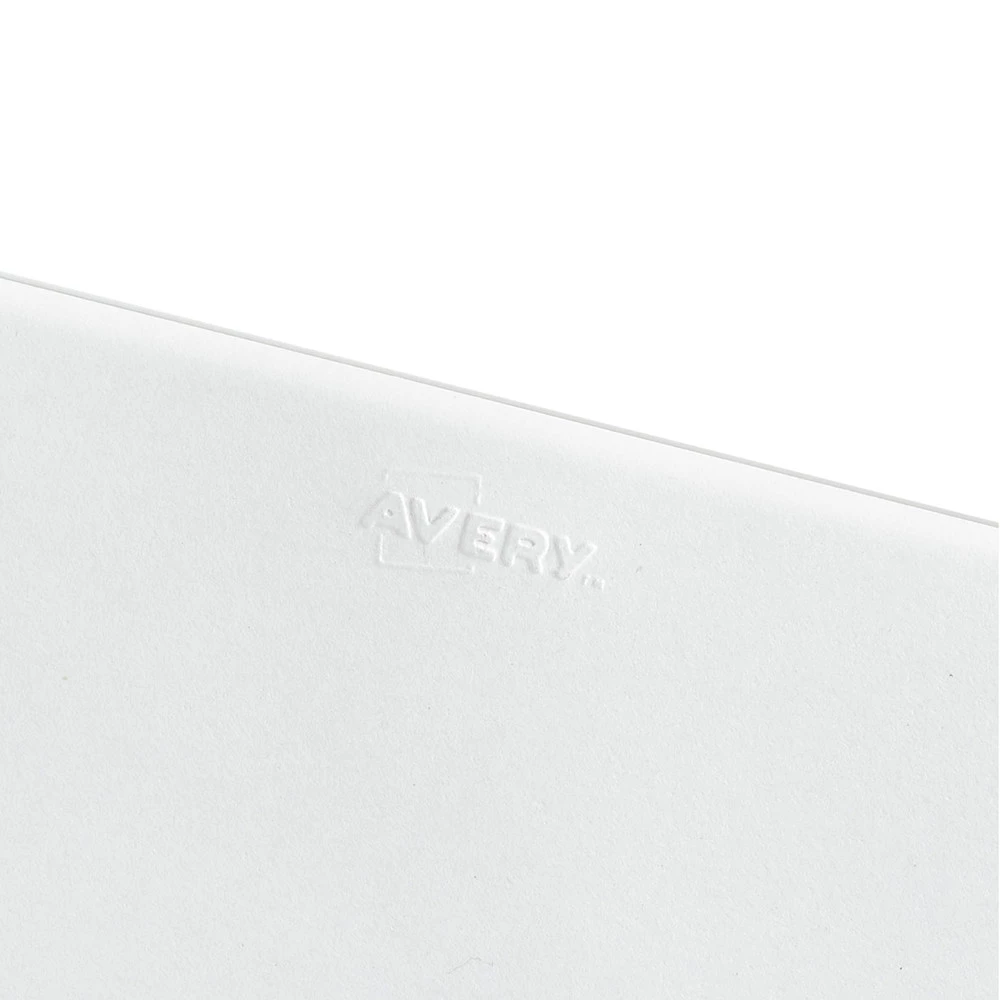 Avery 12398 11 In. X 8.5 In. 26 Tab Letter Y Legal Bottom Tab Index Dividers - White (25-Piece/Pack) 3 Avery 12398 11 In. X 8.5 In. 26 Tab Letter Y Legal Bottom Tab Index Dividers - White (25-Piece/Pack) - Image 3