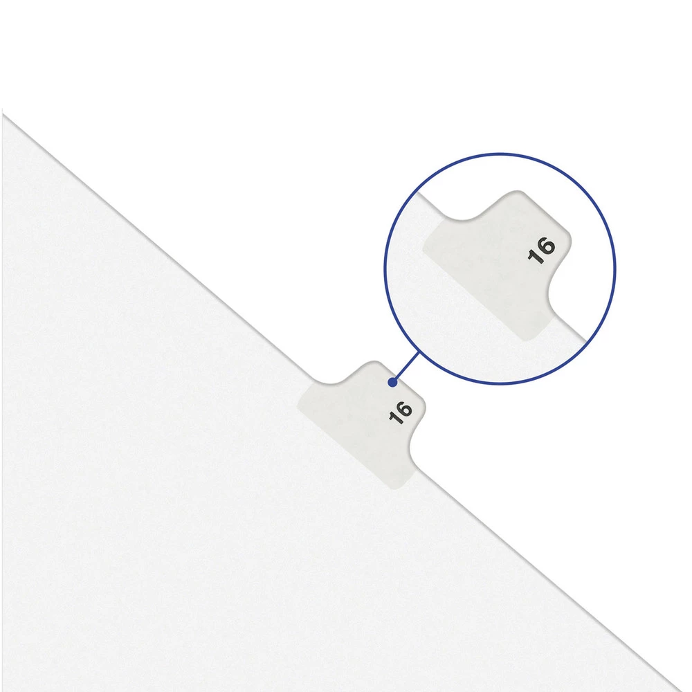 Avery 12399 Avery-Style Exhibit Z, Letter Preprinted Legal Bottom Tab Dividers - White (25-Piece/Pack) 5 Avery 12399 Avery-Style Exhibit Z, Letter Preprinted Legal Bottom Tab Dividers - White (25-Piece/Pack) - Image 5