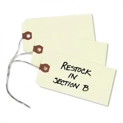 Avery 12605 11.5 Pt. Stock 4.75 In. X 2.38 In. Double Wired Shipping Tags - Manila (1000-Piece/Box) -Avery Online Shop aven12605 d
