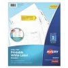 Avery 14434 Big Tab 5-Tab 11 In. X 8.5 In. Printable Label Tab Dividers - White (20/Pack)