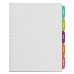 Avery 14434 Big Tab 5-Tab 11 In. X 8.5 In. Printable Label Tab Dividers - White (20/Pack) -Avery Online Shop aven14434 b