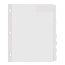 Avery 14441 8-Tab Big Tab Printable Easy Peel Large Label Dividers (20/Pack)