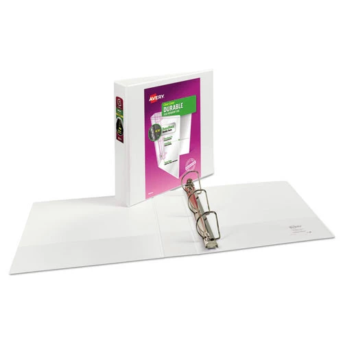 Avery 17032 DuraHinge 3 Slant Ring 2 In. Capacity 8.5 In. X 11 In. Durable View Binder - White 2 Avery 17032 DuraHinge 3 Slant Ring 2 In. Capacity 8.5 In. X 11 In. Durable View Binder - White - Image 2