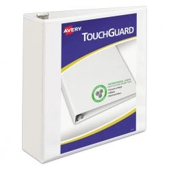 Avery 17144 TouchGuard Heavy Duty 8.5 In. X 11 In. 3 Slant Ring 3 In. Capacity View Binder - White