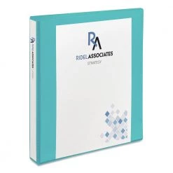 Avery 17295 1 In. Capacity 11 In. X 8.5 In. 3 Ring Durable View Binder With DuraHinge And Slant Rings - Aqua