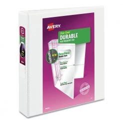 Avery 17576 11 In. X 8.5 In. DuraHinge 3 Ring 1.5 In. Capacity Durable View Binders - White (4/Pack)