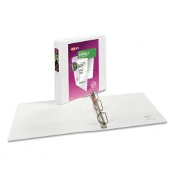Avery 17576 11 In. X 8.5 In. DuraHinge 3 Ring 1.5 In. Capacity Durable View Binders - White (4/Pack) -Avery Online Shop aven17576 b