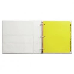Avery 23081 Heavy-Duty Preprinted A To Z Plastic Tab Divider Set - Yellow (1 Set) -Avery Online Shop aven23081 b