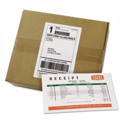 Avery 27900 Shipping Labels With Paper Receipt Bulk Pack, Inkjet/laser Printers, 5.06 X 7.63, White, 100/box