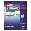 Avery 03379 Inkjet 4-1/4 In. X 5-1/2 In. Textured Note Cards With Envelopes - Uncoated White (50-Piece/Box)