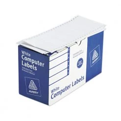Avery 04022 Dot Matrix Pin-Fed Printer 1.94 In. X 4 In. Mailing Labels - White (5000-Piece/Box)