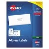 Avery 05363 1-3/8 In. X 2-13/16 In. Address Labels For Copiers - White (24-Piece/Sheet, 100 Sheets/Box)