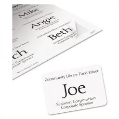 Avery 05395 400 Badges/Sheet 50 Sheet/Box 3.38 In. X 2.33 In. Flexible Adhesive Name Badge Labels - White -Avery Online Shop aven5395 d
