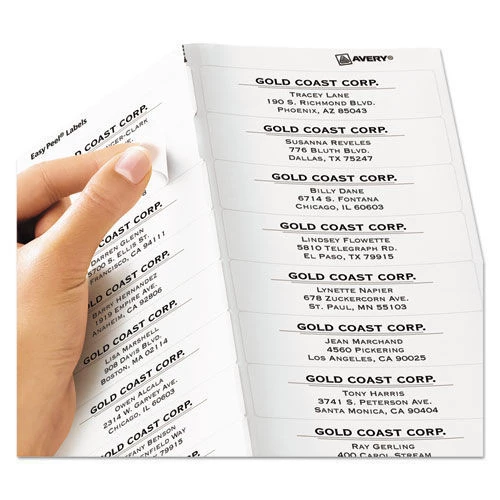 Avery 05661 Easy Peel 1 In. X 4 In. Mailing Labels With Sure Feed - Matte Clear (20-Piece/Sheet, 50 Sheets/Box) 2 Avery 05661 Easy Peel 1 In. X 4 In. Mailing Labels With Sure Feed - Matte Clear (20-Piece/Sheet, 50 Sheets/Box) - Image 2