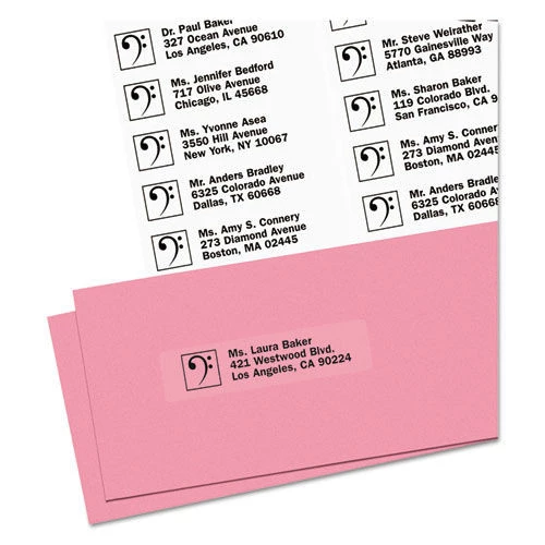 Avery 05661 Easy Peel 1 In. X 4 In. Mailing Labels With Sure Feed - Matte Clear (20-Piece/Sheet, 50 Sheets/Box) 4 Avery 05661 Easy Peel 1 In. X 4 In. Mailing Labels With Sure Feed - Matte Clear (20-Piece/Sheet, 50 Sheets/Box) - Image 4