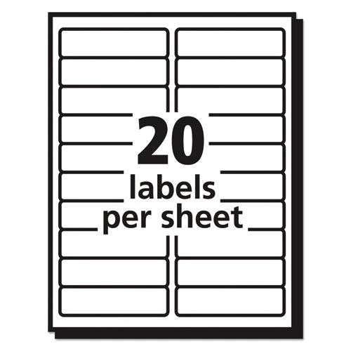Avery 05661 Easy Peel 1 In. X 4 In. Mailing Labels With Sure Feed - Matte Clear (20-Piece/Sheet, 50 Sheets/Box) 5 Avery 05661 Easy Peel 1 In. X 4 In. Mailing Labels With Sure Feed - Matte Clear (20-Piece/Sheet, 50 Sheets/Box) - Image 5