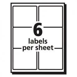 Avery 05664 Easy Peel 3.33 In. X 4 In. Shipping Labels With Sure Feed - Matte Clear (6-Piece/Sheet, 50 Sheets/Box) -Avery Online Shop aven5664 d