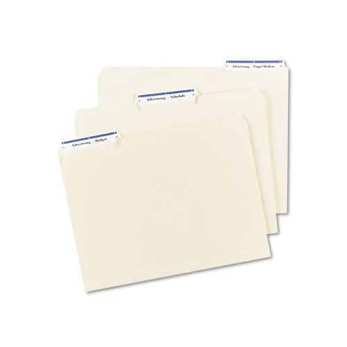 Avery 05766 TrueBlock 0.66 In. X 3.44 In. Permanent Adhesive File Folder Labels - White/Blue (30-Piece/Sheet, 50 Sheets/Box) 4 Avery 05766 TrueBlock 0.66 In. X 3.44 In. Permanent Adhesive File Folder Labels - White/Blue (30-Piece/Sheet, 50 Sheets/Box) - Image 4