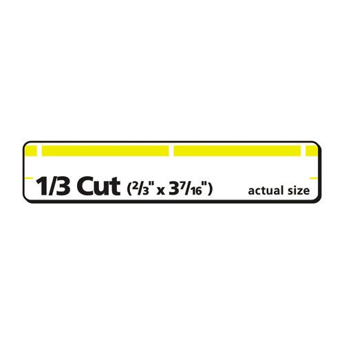 Avery 05966 TrueBlock 0.66 In. X 3.44 In. Permanent Adhesive File Folder Labels - White/Yellow (30-Piece/Sheet, 50 Sheets/Box) 4 Avery 05966 TrueBlock 0.66 In. X 3.44 In. Permanent Adhesive File Folder Labels - White/Yellow (30-Piece/Sheet, 50 Sheets/Box) - Image 4