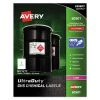 Avery 60501 UltraDuty 8.5 In. X 11 In. Chemical/Waterproof/UV Resistant Labels - White (50/Box)