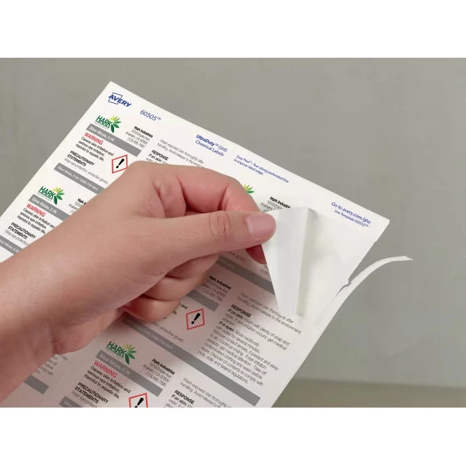 Avery 60505 2 In. X 4 In. UltraDuty GHS Chemical Waterproof And UV Resistant Labels - White (50 Sheets/Box, 10/Sheet) 6 Avery 60505 2 In. X 4 In. UltraDuty GHS Chemical Waterproof And UV Resistant Labels - White (50 Sheets/Box, 10/Sheet) - Image 6