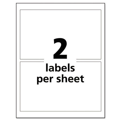 Avery 60522 UltraDuty GHS Chemical 4.75 In. X 7.75 In. Waterproof And UV Resistant Labels - White (2-Piece/Sheet 50-Sheets/Pack) 2 Avery 60522 UltraDuty GHS Chemical 4.75 In. X 7.75 In. Waterproof And UV Resistant Labels - White (2-Piece/Sheet 50-Sheets/Pack) - Image 2