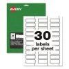 Avery 60531 PermaTrack 0.75 In. X 2 In. Laser Printers Destructible Asset Tag Labels - White (30/Sheet 8 Sheets/Pack)