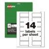 Avery 60537 PermaTrack 1.25 In. X 2.75 In. Destructible Asset Tag Labels - White (14-Piece/Sheet 8-Sheet/Pack)