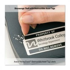 Avery 60539 PermaTrack 2 In. X 3.75 In. Destructible Asset Tag Labels - White (8-Piece/Sheet 8-Sheet/Pack) 11 Avery 60539 PermaTrack 2 In. X 3.75 In. Destructible Asset Tag Labels - White (8-Piece/Sheet 8-Sheet/Pack) -Avery Online Shop aven60539 c