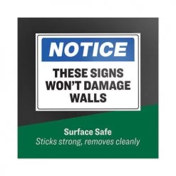 Avery 61513 Surface Safe Inkjet/Laser Printer 8 In. X 8 In. Removable Label Safety Signs - White (15-Piece/Pack) -Avery Online Shop aven61513 f