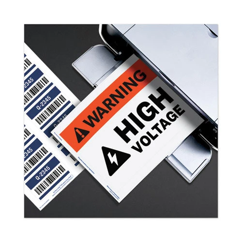 Avery 61514 Surface Safe 3.5 In. X 5 In. Removable Safety Sign Labels - White (4-Piece/Sheet 15-Sheet/Pack) 4 Avery 61514 Surface Safe 3.5 In. X 5 In. Removable Safety Sign Labels - White (4-Piece/Sheet 15-Sheet/Pack) - Image 4