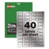 Avery 61523 PermaTrack Metallic 0.75 In. X 1.5 In. Asset Tag Labels - Metallic Silver (8 Sheets/Pack, 40/Sheet )