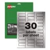 Avery 61524 PermaTrack Metallic 0.75 In. X 2 In. Asset Tag Labels - Metallic Silver (8 Sheets/Pack, 30/Sheet )