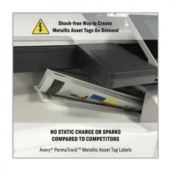 Avery 61524 PermaTrack Metallic 0.75 In. X 2 In. Asset Tag Labels - Metallic Silver (8 Sheets/Pack, 30/Sheet ) -Avery Online Shop aven61524 b
