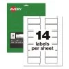Avery 61529 PermaTrack 1.25 In. X 2.75 In. Durable Asset Tag Labels - White (8 Sheets/Pack 14/Sheet)