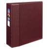 Avery 79364 Heavy Duty 11 In. X 8.5 In. Durahinge 3 Ring 4 In. Capacity Non-View Binder With One Touch EZD Rings - Maroon