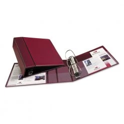 Avery 79364 Heavy Duty 11 In. X 8.5 In. Durahinge 3 Ring 4 In. Capacity Non-View Binder With One Touch EZD Rings - Maroon -Avery Online Shop aven79364 b
