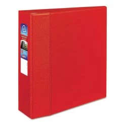 Avery 79584 Heavy-Duty 4 In. Capacity 11 In. X 8.5 In. 3-Ring Non-View Binder With DuraHinge - Red