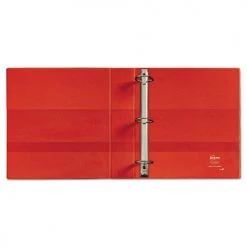 Avery 79586 Heavy-Duty 5 In. Capacity 11 In. X 8.5 In. Non-View Binder With DuraHinge, 3 One Touch Locking EZD Rings And Thumb Notch - Red -Avery Online Shop aven79586 b