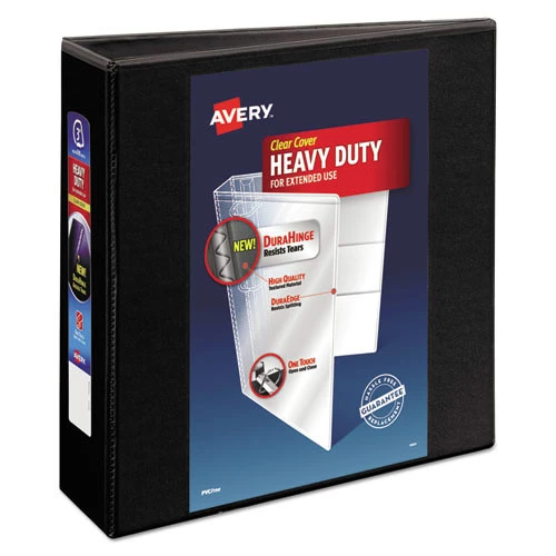 Avery 79693 Heavy-Duty 3 In. Capacity 11 In. X 8.5 In. 3-Ring View Binder With DuraHinge - Black 1 Avery 79693 Heavy-Duty 3 In. Capacity 11 In. X 8.5 In. 3-Ring View Binder With DuraHinge - Black