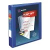 Avery 79775 Heavy-Duty 1.5 In. Capacity 11 In. X 8.5 In. 3 Ring View Binder With DuraHinge And One Touch EZD Rings - Pacific Blue