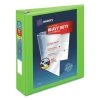 Avery 79776 Heavy-Duty 11 In. X 8.5 In. DuraHinge 3 Ring 2 In. Capacity View Binder With One Touch EZD Rings - Green