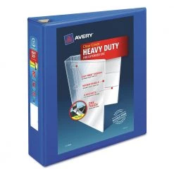 Avery 79778 Heavy-Duty 11 In. X 8.5 In. DuraHinge 3 Ring 2 In. Capacity View Binder With One Touch EZD Rings - Pacific Blue