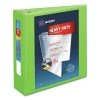 Avery 79779 Heavy-Duty 11 In. X 8.5 In. DuraHinge 3 Ring 2 In. Capacity View Binder With Locking One Touch EZD Rings - Green