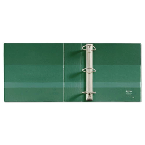Avery 79784 Heavy-Duty 4 In. Capacity 11 In. X 8.5 In. 3-Ring Non-View Binder With DuraHinge - Green 4 Avery 79784 Heavy-Duty 4 In. Capacity 11 In. X 8.5 In. 3-Ring Non-View Binder With DuraHinge - Green - Image 4