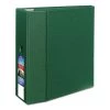 Avery 79786 Heavy-Duty 5 In. Capacity 11 In. X 8.5 In. 3-Ring Non-View Binder With DuraHinge And Thumb Notch - Green