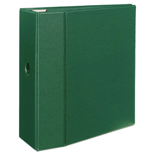 Avery 79786 Heavy-Duty 5 In. Capacity 11 In. X 8.5 In. 3-Ring Non-View Binder With DuraHinge And Thumb Notch - Green 2 Avery 79786 Heavy-Duty 5 In. Capacity 11 In. X 8.5 In. 3-Ring Non-View Binder With DuraHinge And Thumb Notch - Green - Image 2