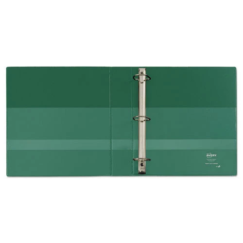 Avery 79786 Heavy-Duty 5 In. Capacity 11 In. X 8.5 In. 3-Ring Non-View Binder With DuraHinge And Thumb Notch - Green 3 Avery 79786 Heavy-Duty 5 In. Capacity 11 In. X 8.5 In. 3-Ring Non-View Binder With DuraHinge And Thumb Notch - Green - Image 3
