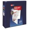 Avery 79804 Heavy-Duty 4 In. Capacity 11 In. X 8.5 In. 3-Ring View Binder With DuraHinge - Navy Blue