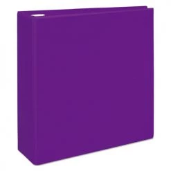 Avery 79810 Heavy-Duty 11 In. X 8.5 In. DuraHinge 3 Ring 3 In. Capacity View Binder With Locking One Touch EZD Rings - Purple -Avery Online Shop aven79810 b